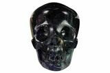 Realistic, Carved Green & Purple Fluorite Skull #151230-1